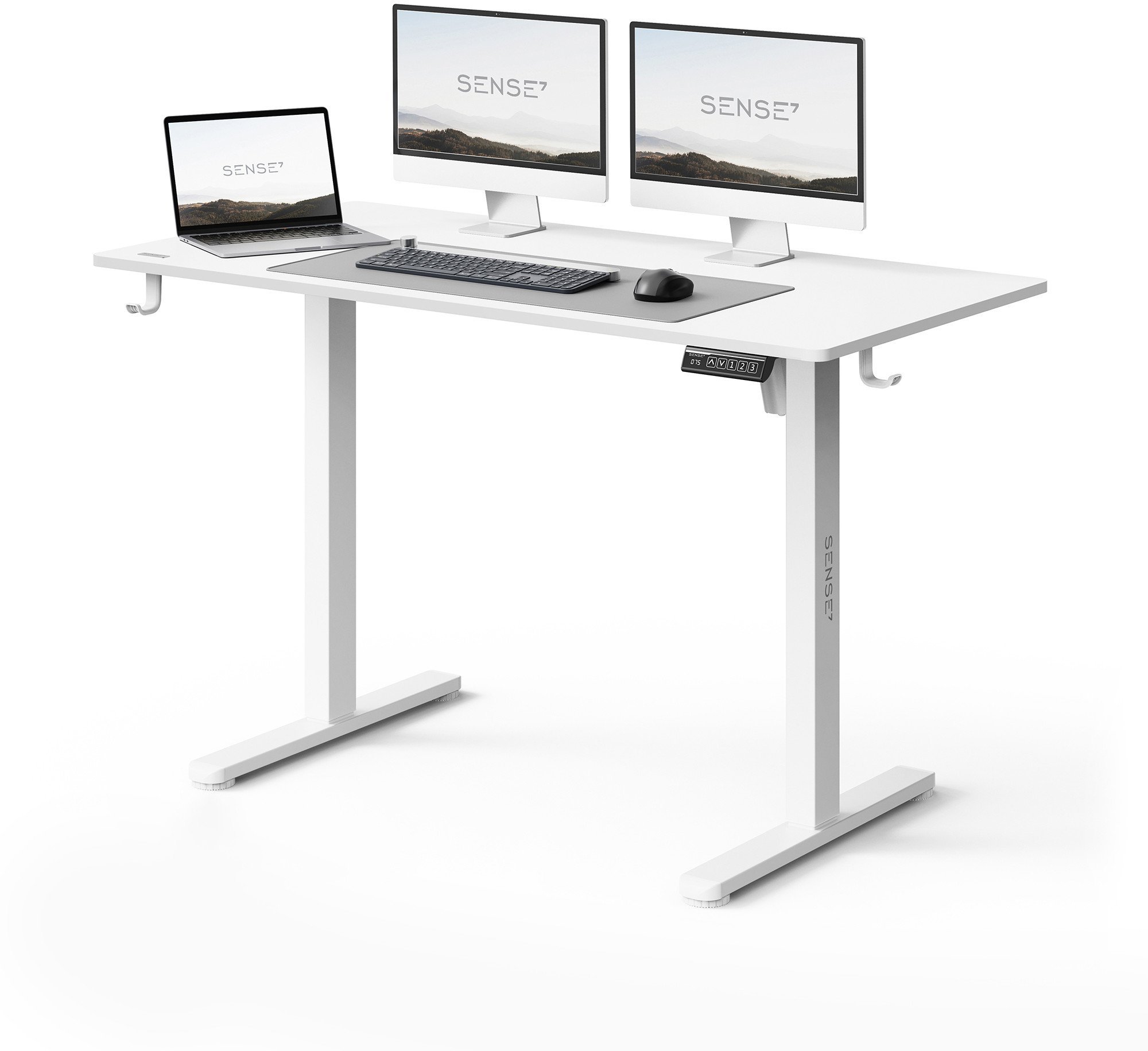 Biurko SENSE7 NOJO LIGHT Białe 120 cmx60 cm