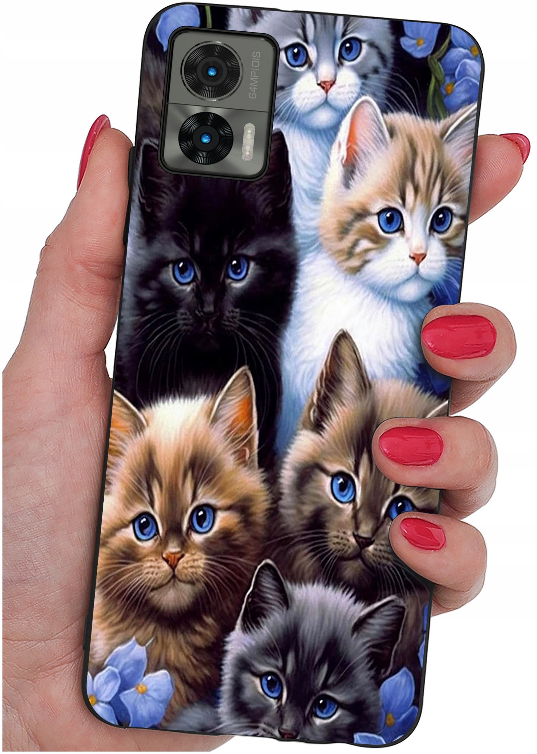 Etui do Motorola Moto Edge 30 Neo WZORY |SILIKONOWE MATT CASE + SZKŁO 9H