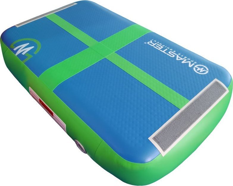 Master Dmuchany materac gimnastyczny Airblock Masterjump 60 cm x 100 cm x 20 cm niebieski