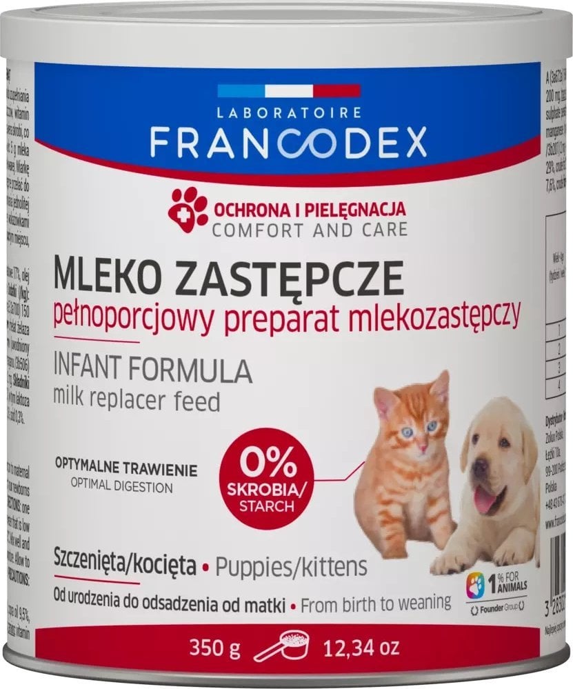 FRANCODEX PL Mleko w proszku dla szczeniąt i kociąt zastępcze 350 g