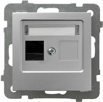 Ospel Gniazdo komputerowe AS pojedyncze 5e MMC srebrne (GPK-1G/K/m/18)