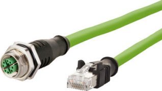 Triton Kabel połączeniowy METZ CONNECT M12 żeński-RJ45 męski, 8-biegunowy, kodowany X, przelotowy, 10 m