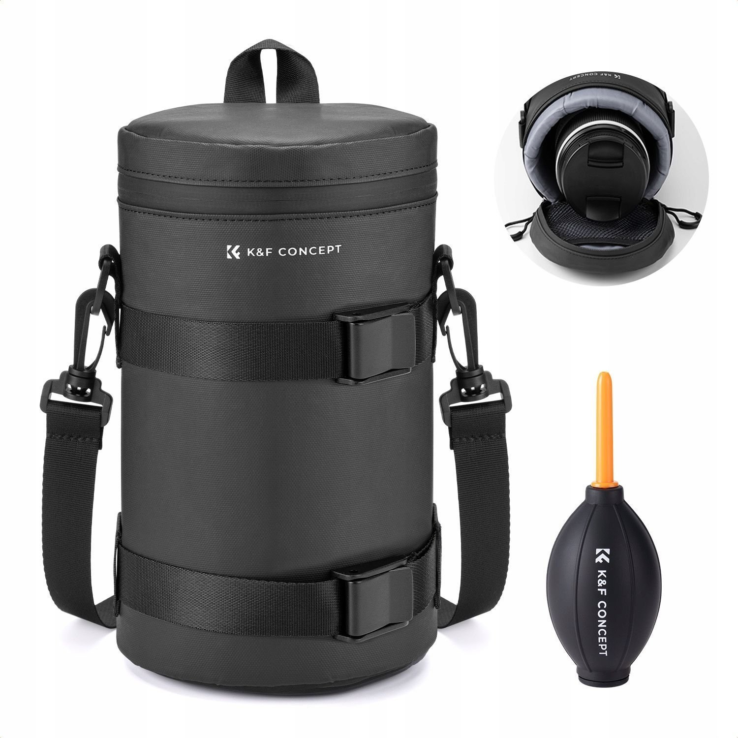 Pokrowiec Kf Pokrowiec Futerał Etui na Obiektyw Lens Wodoodporny 25 x 13,5 cm Gruszka KF / Rozmiar XL /KF13.203