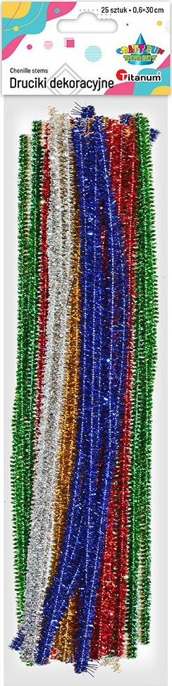 Titanum Druciki metalizowane 0,6x30cm 25szt