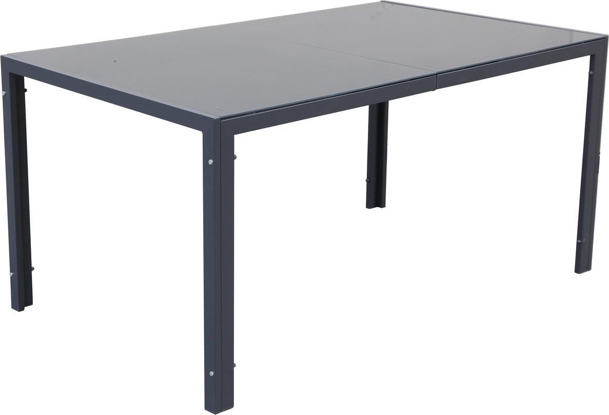 STÓŁ OGRODOWY 150x90x73CM CIEMNY SZARY