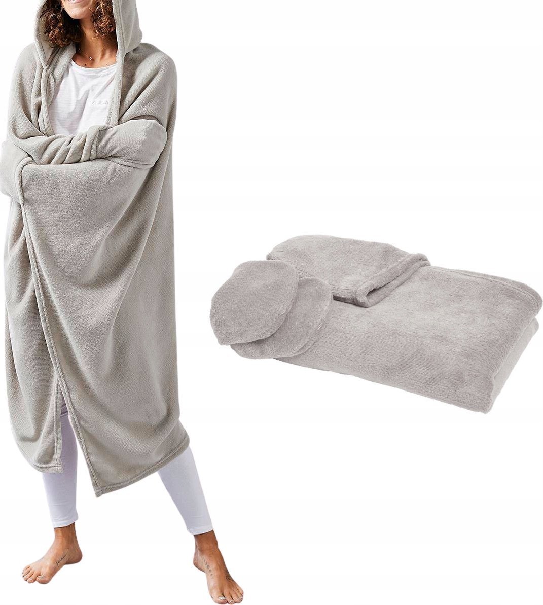 TODAY Koc z rękawami i kapturem, Essential, uniwersalny rozmiar, 115 x 165 cm