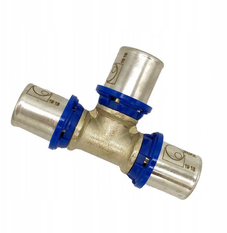 PEX Trójnik 16 x16x16 zaciskowy zapras uniwersalny Pipelife Radopress