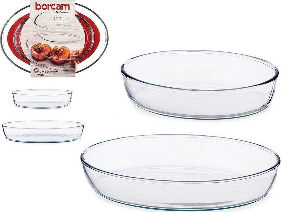 Pasabahce Naczynie żaroodporne owalne przezroczyste 2 szt.