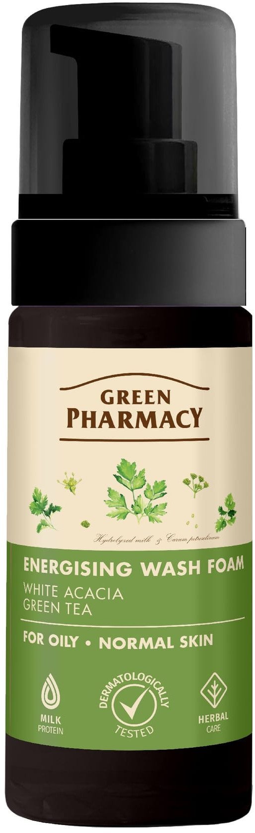 GREEN PHARMACY Pianka energetyczna do mycia skóry tłustej i normalnej 150 ml