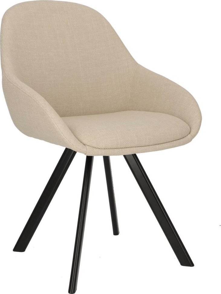 Intesi Krzesło Nels beżowe czarne nogi