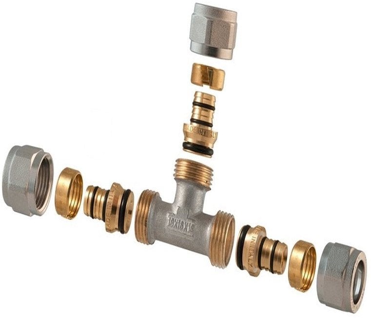 DEMOUNTABLE THREADED TEE 1445E 18X16X18