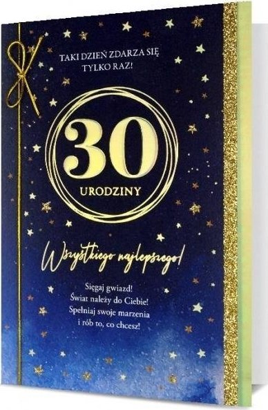 Pan Dragon Karnet B6 Urodziny 30