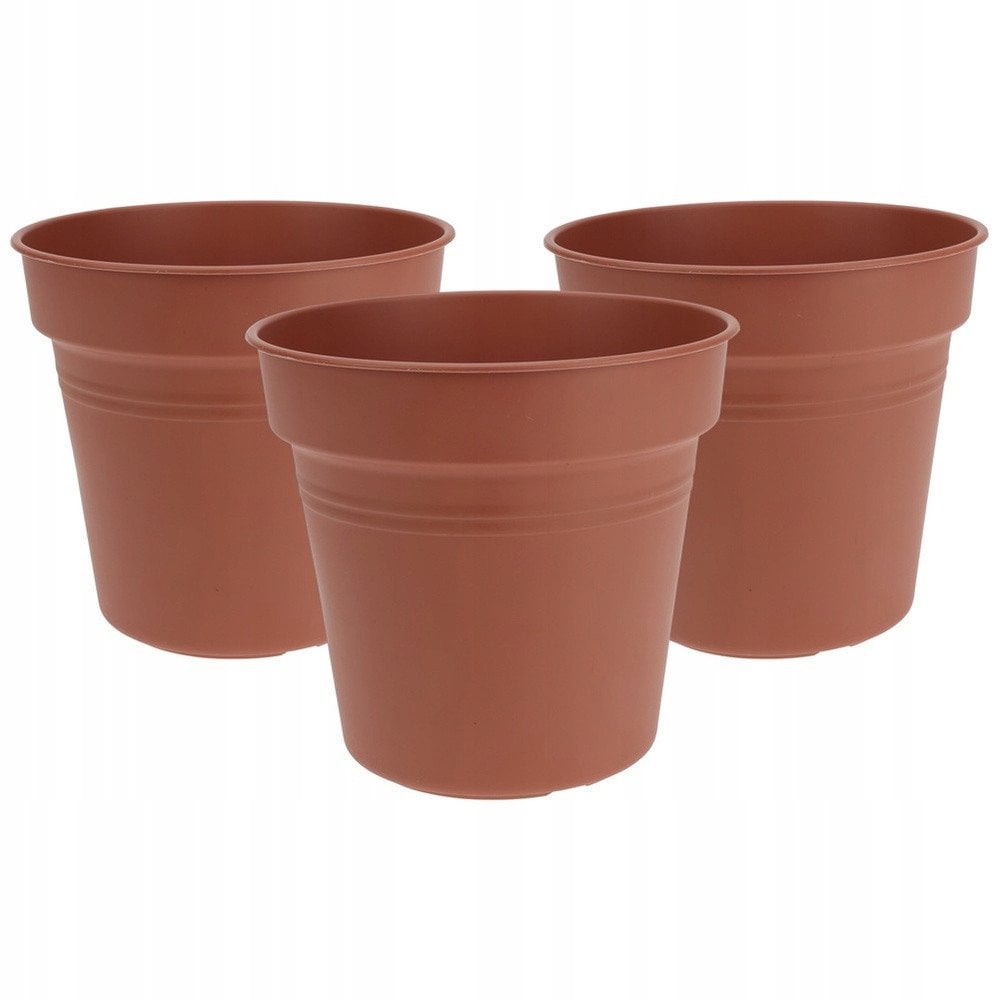 Doniczka ogrodowa plastikowa okrągła duża 17 cm 3 szt. PROGARDEN 339520