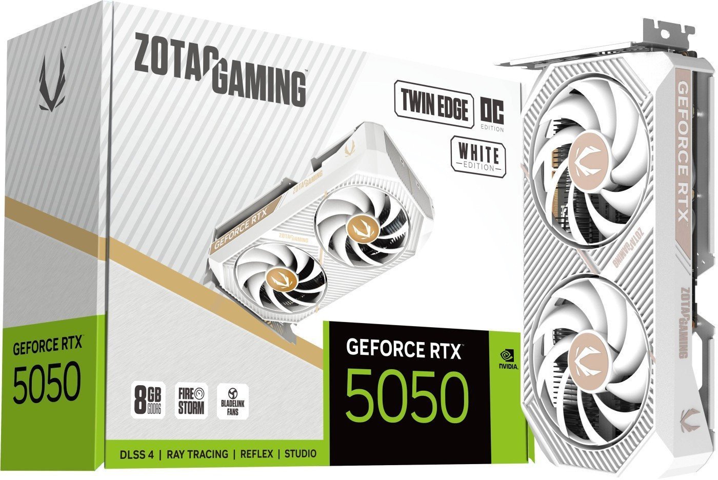 Karta graficzna Zotac Gaming GeForce RTX 5050 Twin Edge OC White 8GB GDDR6 DLSS4 (ZT-B50500Q-10M)