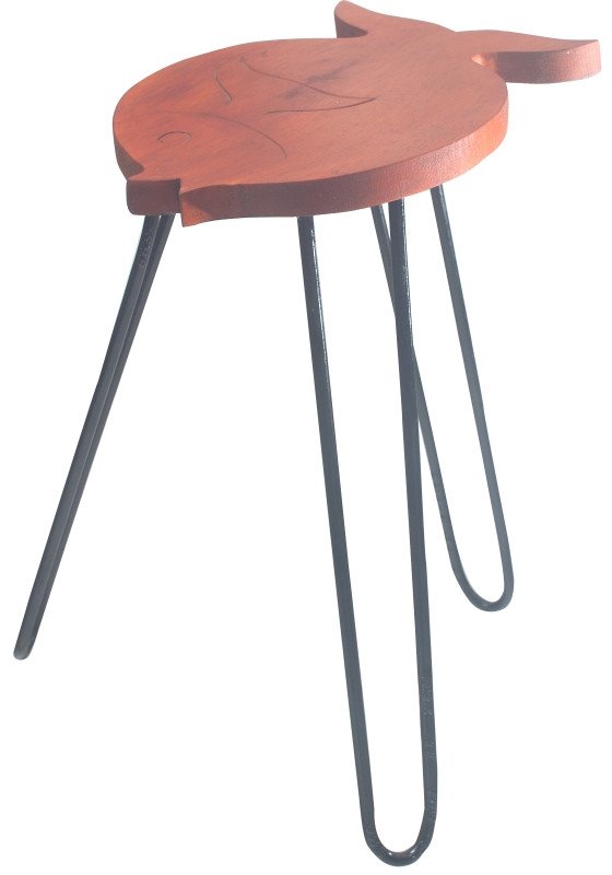 Stojak z Drewna Albasia - Terakota Ryba