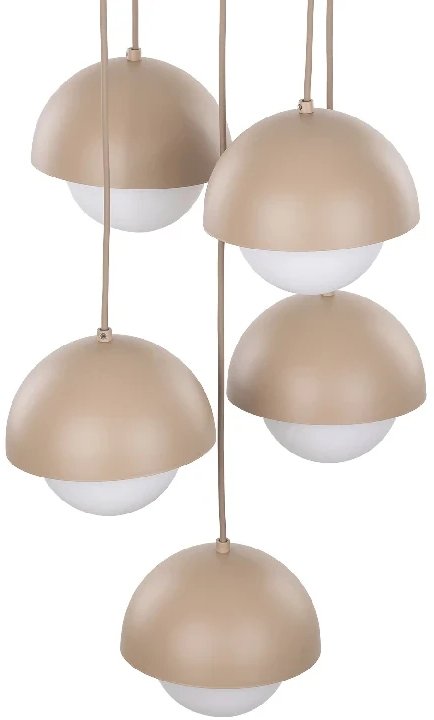 Nowoczesna lampa wisząca Bono Sabia 10966 metalowy beżowy biały