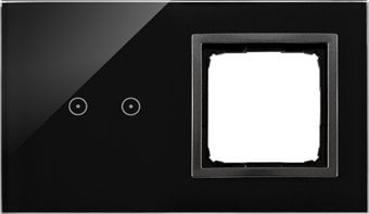 Kontakt-Simon Panel dotykowy 54 Touch DSTR220/73 dwa moduły dwa pola dotykowe poziome otwór na osprzęt zastygła lawa