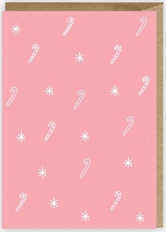 Cardie Kartka Boże Narodzenie Laski świąteczne, eko K076