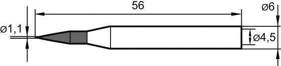 Ersa Grot lutownicy, ostry, prosty 0162BD Ersa