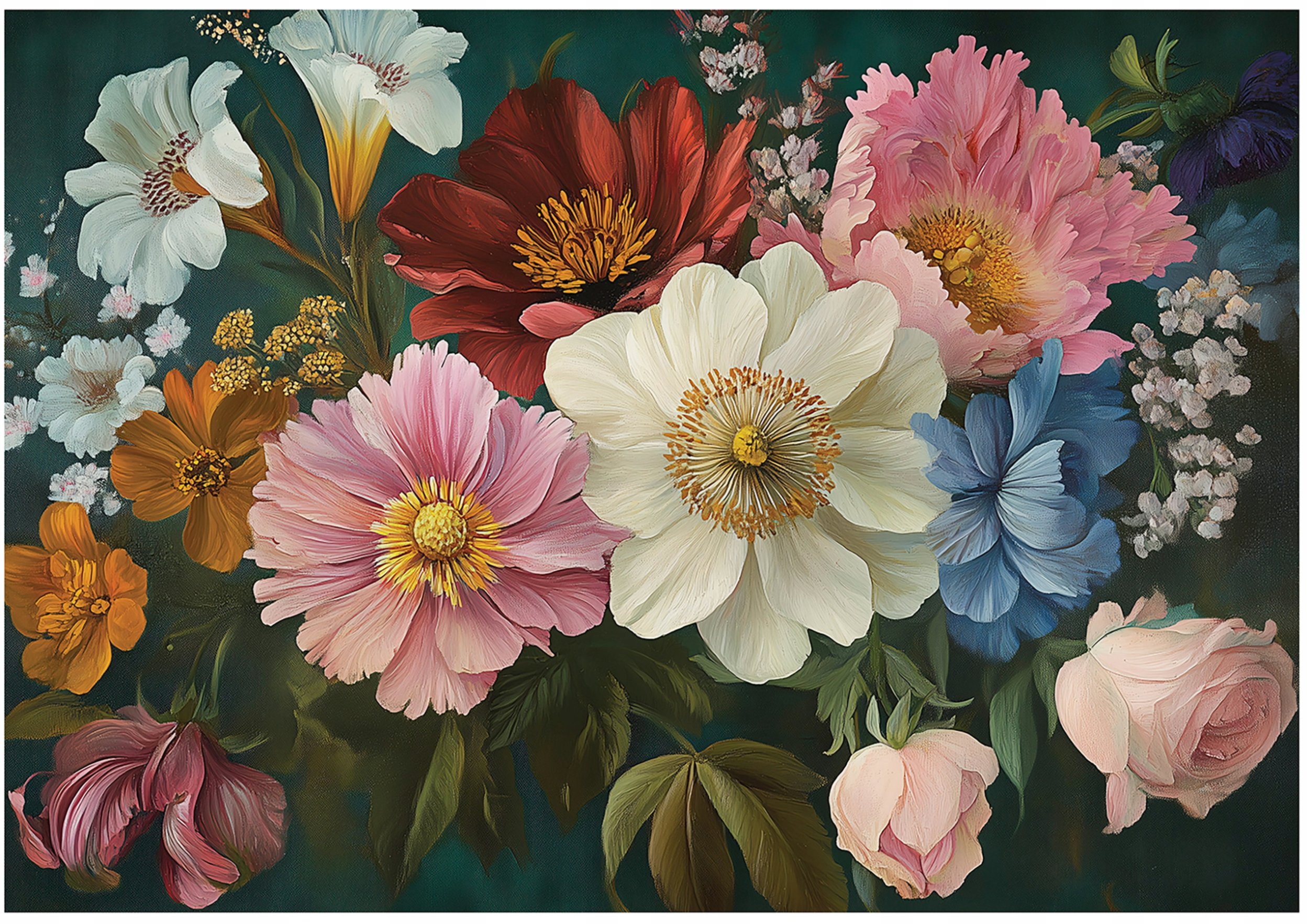 Fototapeta Kwiaty Polne Vintage Natura Na Ścianę Sypialnia Salon 250X175