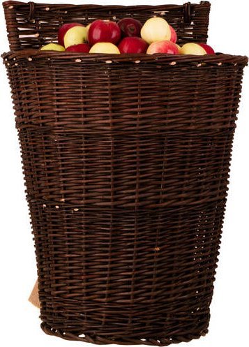 WickerPL Plecak wiklinowy do zbioru owoców, wiklina niekorowana 44x39 H50/60 cm
