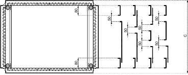 Schneider Przepust kablowy 600 x 400mm do SF (NSYEC64)