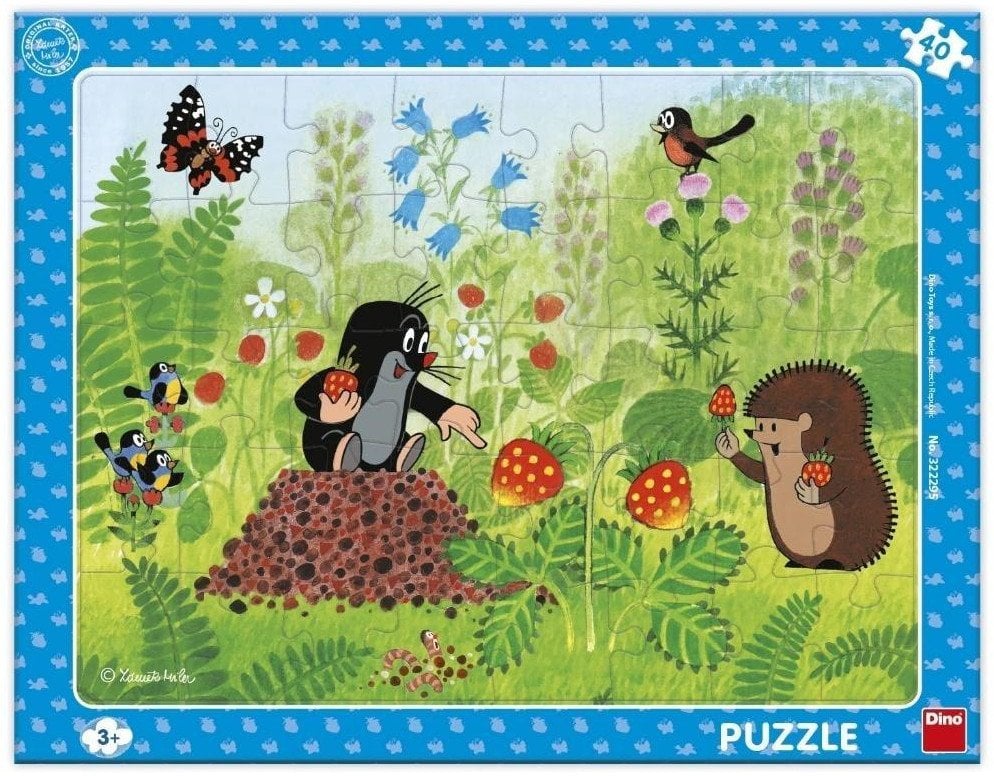 Puzzle ramkowe Krecik i poziomki 40el