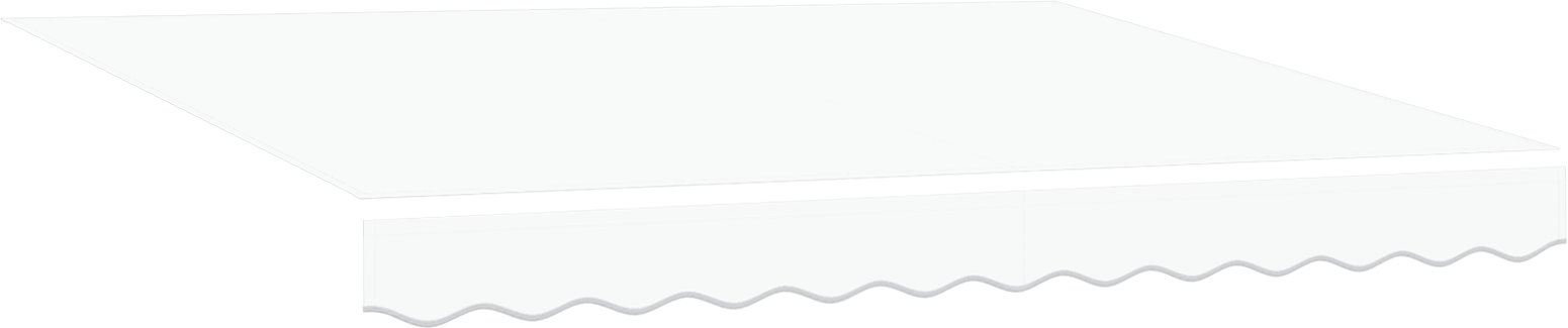 vidaXL Biała manualna markiza zwijana 350x250 cm