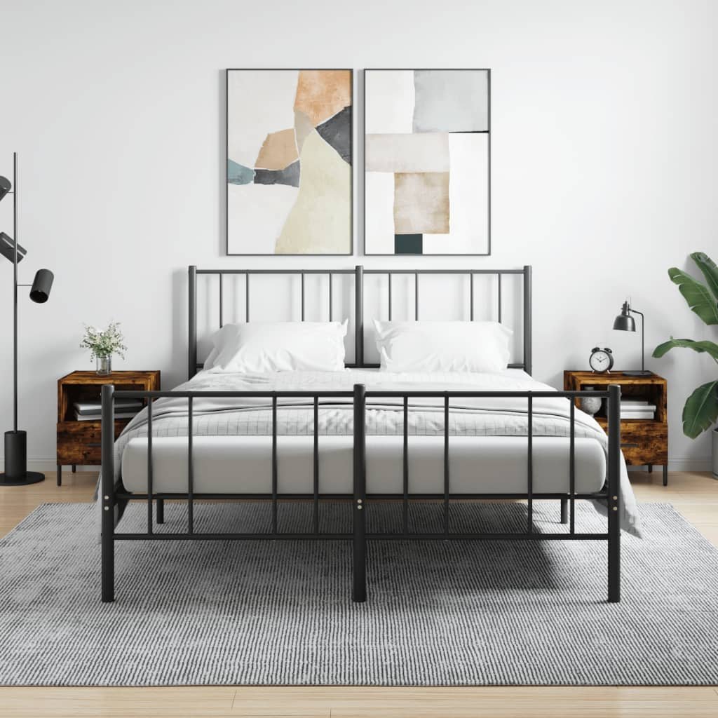 vidaXL Szafki nocne, 2 szt., przydymiony dąb, 40x35x47,5 cm