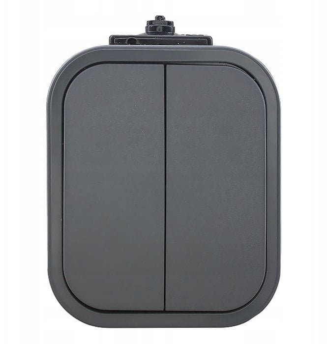 Łącznik n/t świecznikowy B2, 10A, 250V, IP54, WNT-2B2, szary,OR-OE-7801/G