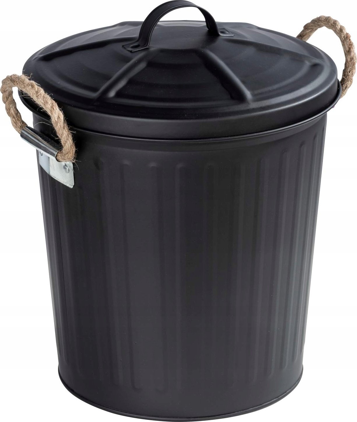 Kosz na śmieci Wenko Kosz łazienkowy z pokrywą GARA, czarny, 6 l ,WENKO