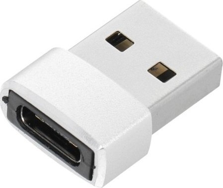 Adapter USB OEM Adapter Typ C (żeński) do USB A (męski) srebrny