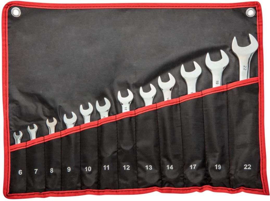 Top Tools Klucze płasko-oczkowe 6-22 mm, zestaw 12 szt. (35D359)