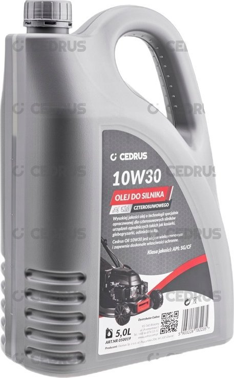 Cedrus OLEJ SILNIKOWY CEDRUS 10W-30 5L DO SILNIKA KOSIAREK TRAKTORKÓW AGREGATÓW GLEBOGRYZAREK ZAMIATAREK NAC,OLEO-MAC,STIHL,B&S Briggs & Stratton,HOND