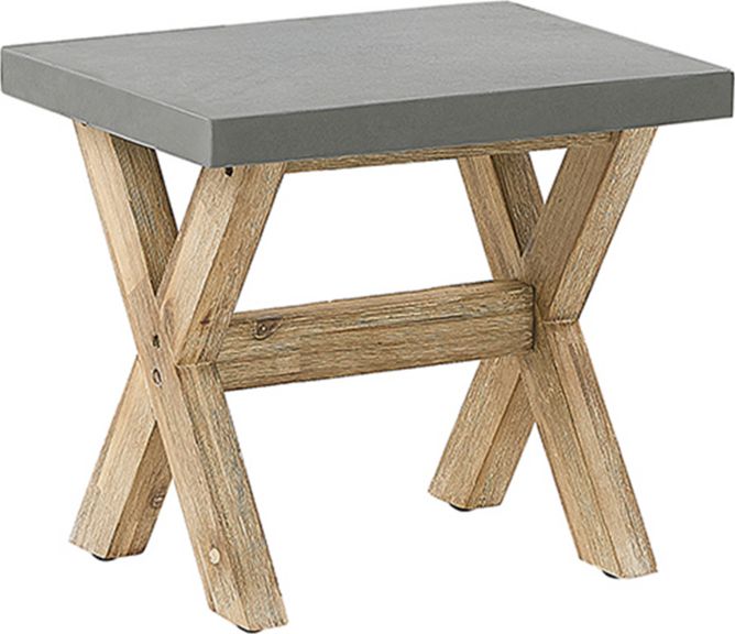 Beliani Stołek ogrodowy szary OLBIA