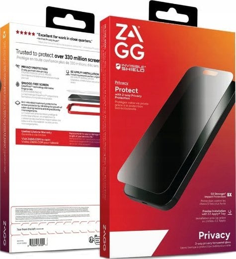 Zagg International Zagg InvisibleShield Glass Elite Privacy - szkło prywatyzujące do iPhone 15 Plus