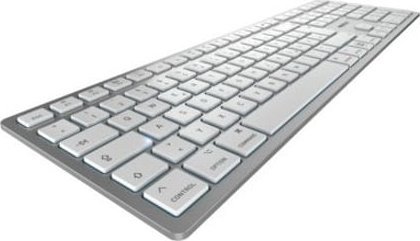 Klawiatura Cherry KW 9100 SLIM FOR MAC klawiatura USB + Bluetooth QWERTY angielski Srebrny