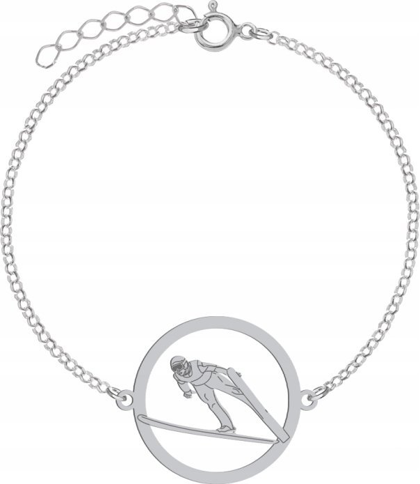 Radziszewska Jewellery Srebrna Bransoletka Skoki narciarskie GRAWER