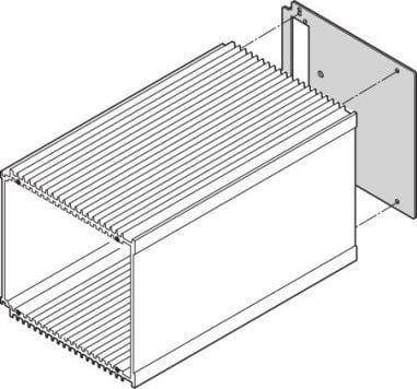 SCHROFF Panel tylny modułu wtykowego SCHROFF HF typu ramowego, wgłębienie na jedno złącze, 3 HU, 14 HP