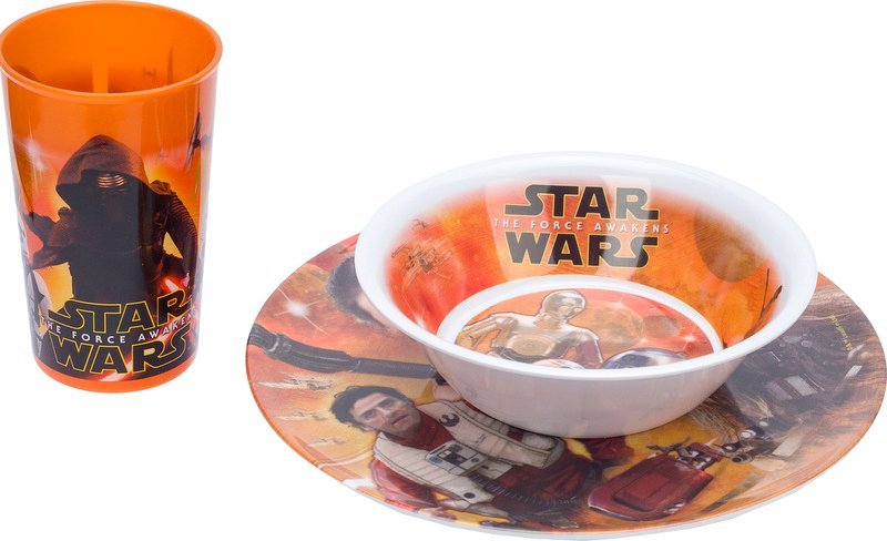 STAR WARS ZESTAW ŚNIADANIOWY Z KUBKIEM 3el. DISNEY
