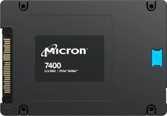 Dysk SSD Micron Dysk SSD Micron 7400 PRO 7.68TB U.3 (15mm) NVMe Gen4 MTFDKCC7T6TDZ-1AZ1ZABYY (DWPD 1) Tray