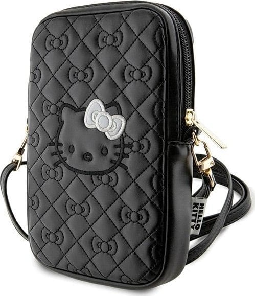 Sourcing Hello Kitty Handbag HKPBPEKHBPK black/black Quilted Bows Strap