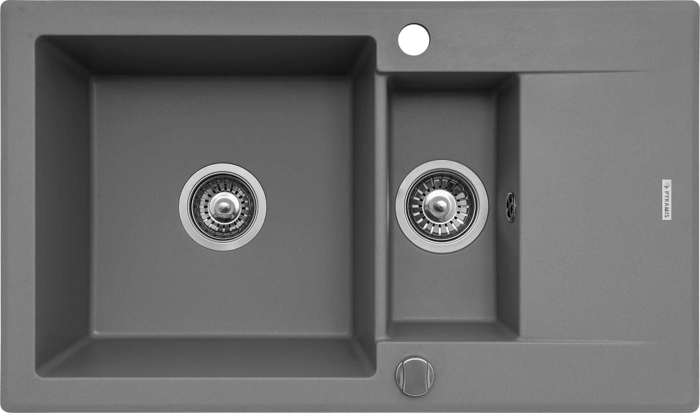 Zlewozmywak Pyramis Zlewozmywak granitowy Pyramis KORFU 78x46 11B 1D szary beton