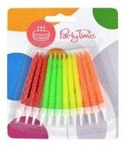 Arpex Świeczki urodzinowe premium - neon 12szt