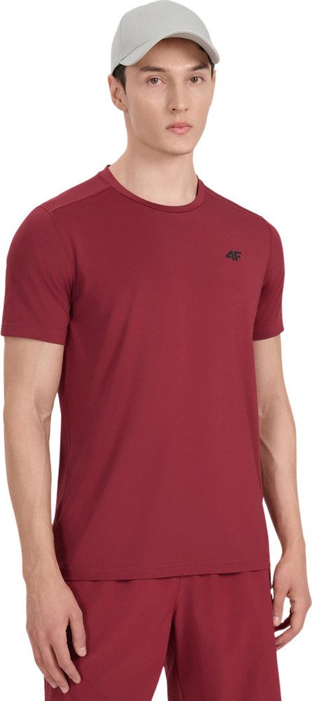 Koszulka męska 4F FNK M1521 ciemna czerwień 4FWAW25TFTSM1521 61S XL