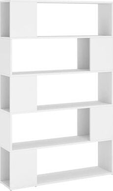 vidaXL Regał na książki/przegroda, biały, 100x24x155 cm, płyta wiórowa