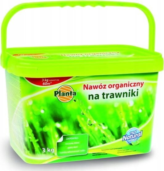 Nawóz naturalny do trawników Planta 3kg w wiaderku organiczny do zasilania