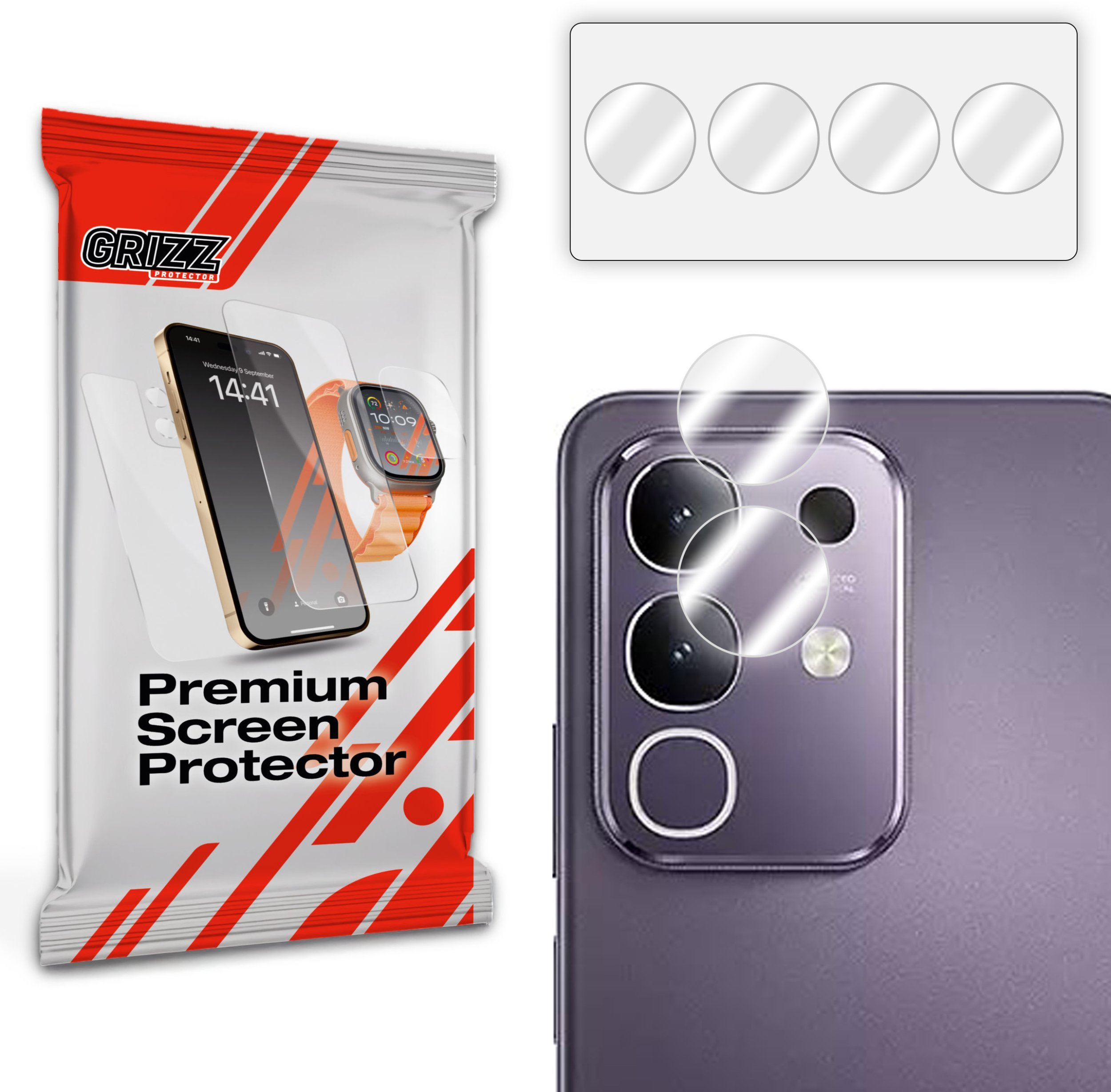 Szkło na aparat GrizzGlass HybridGlass Camera do Vivo T4x