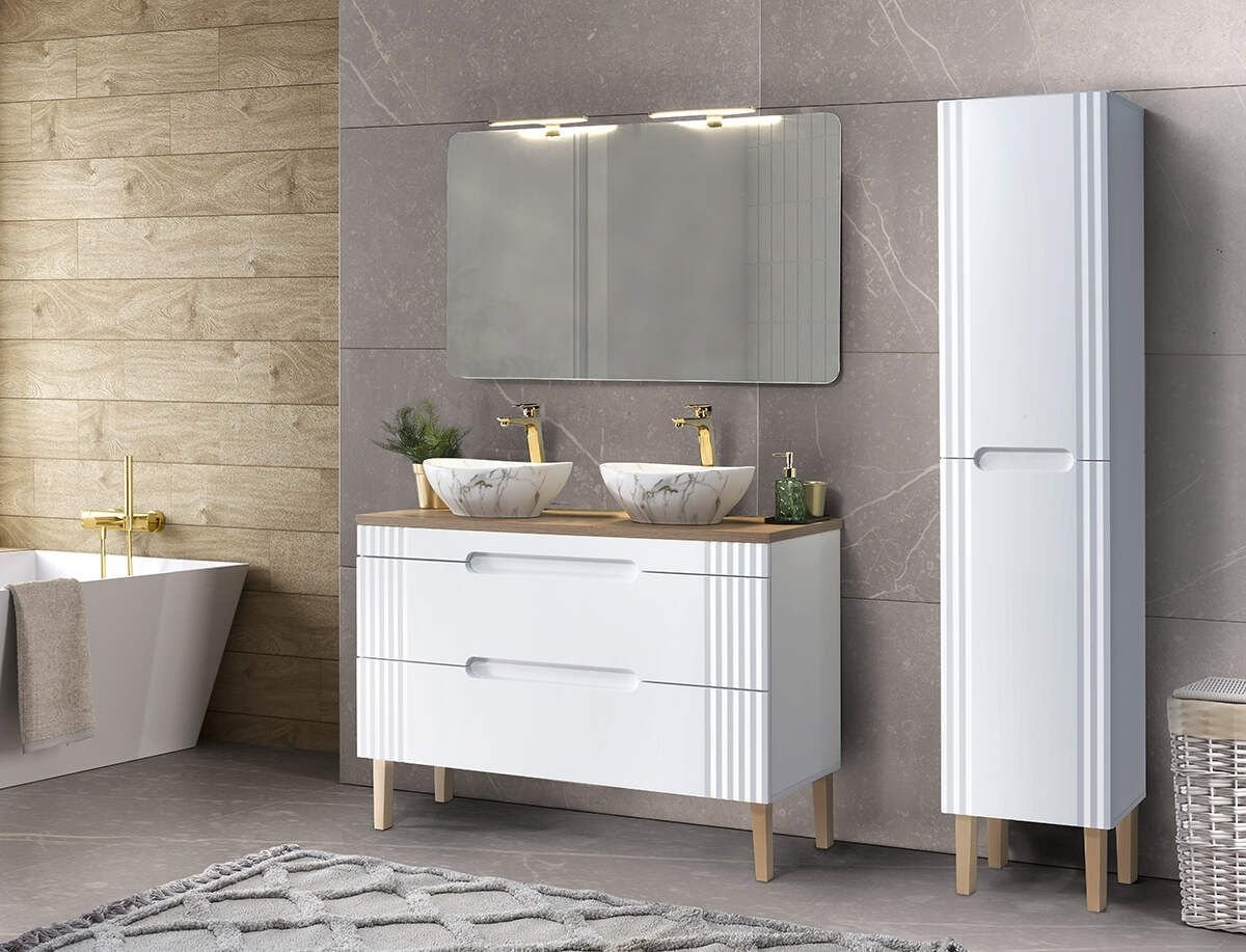 Comad Komplet mebli łazienkowych, stojący, Fiji, biały, mat