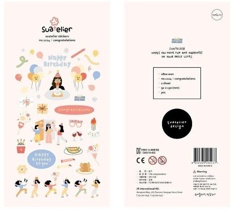 Zdesign Naklejki ozdobne Urodziny